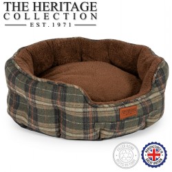 Ancol Dog & Pet Bed Heritage Check Green